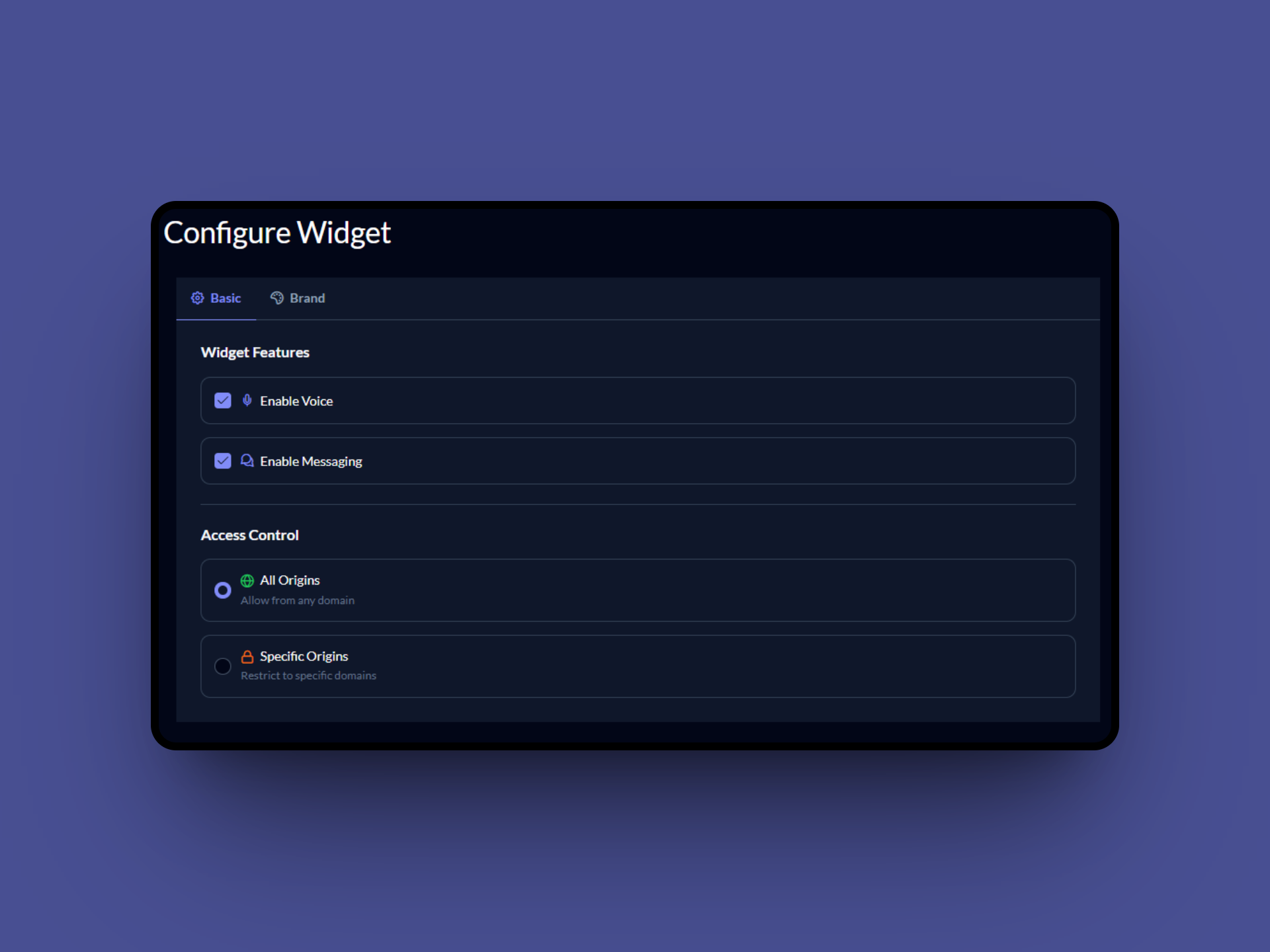 Basic Configuration Step
