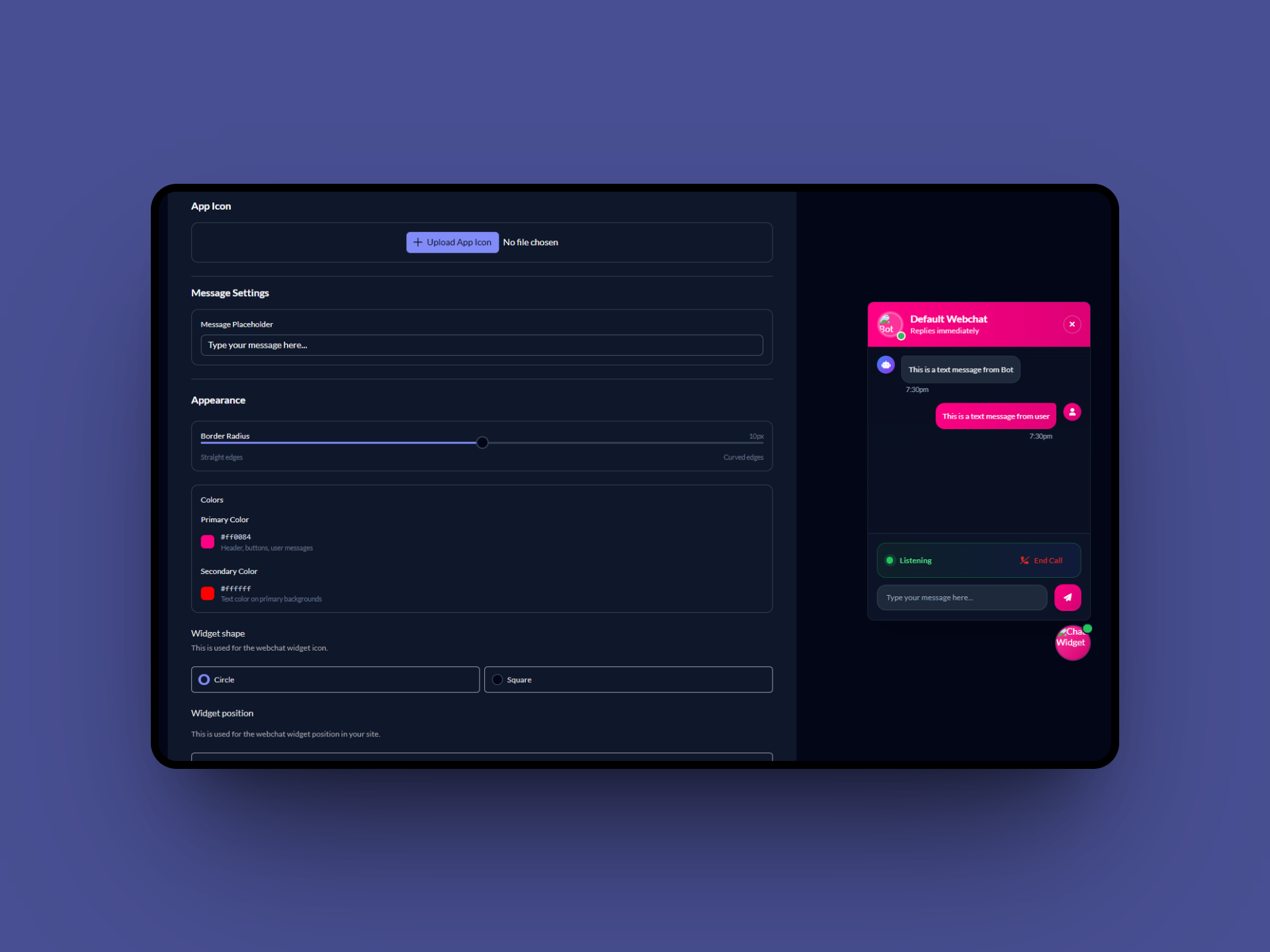 Customize Appearance Step